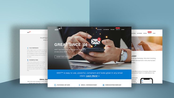 AXNT Email Marketing Brand and Website Update